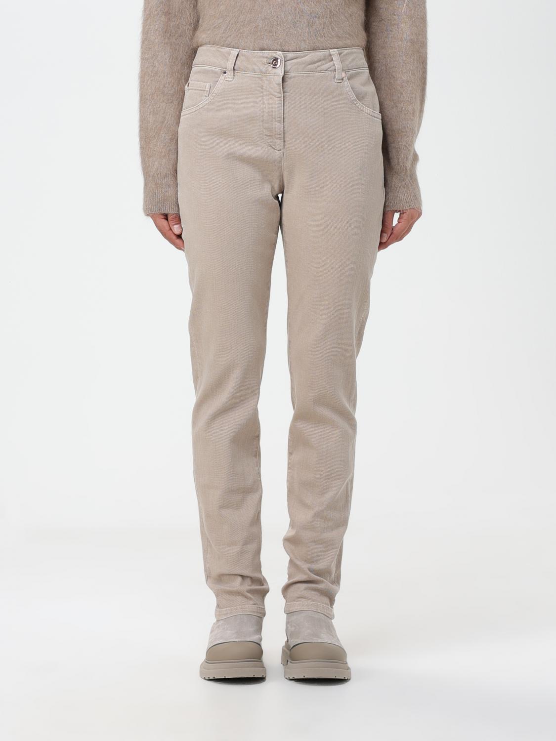 Brunello Cucinelli Trousers BRUNELLO CUCINELLI Woman colour Beige