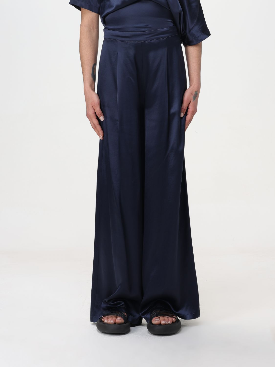 Erika Cavallini Trousers ERIKA CAVALLINI Woman colour Blue