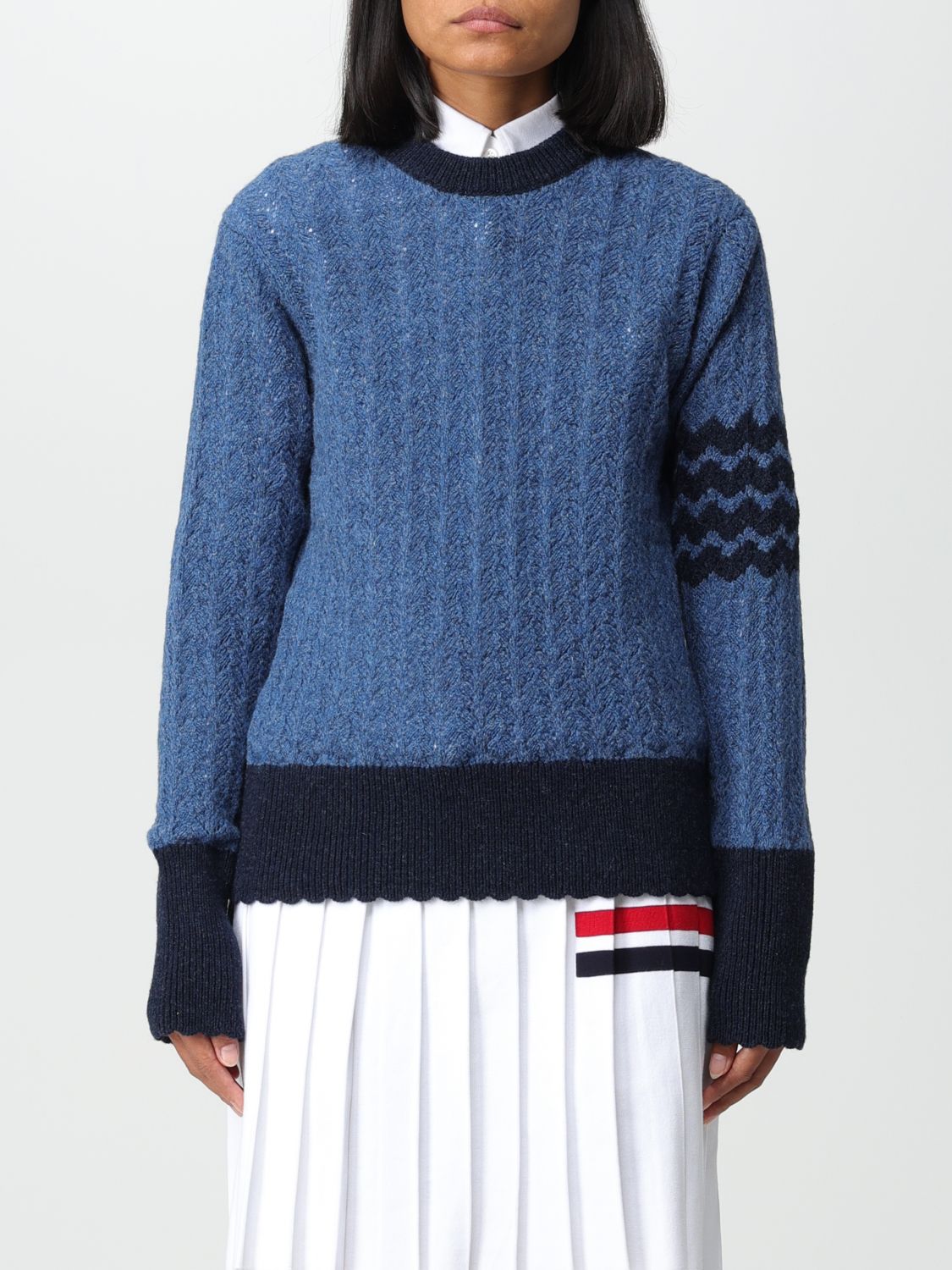 Thom Browne Jumper THOM BROWNE Woman colour Blue