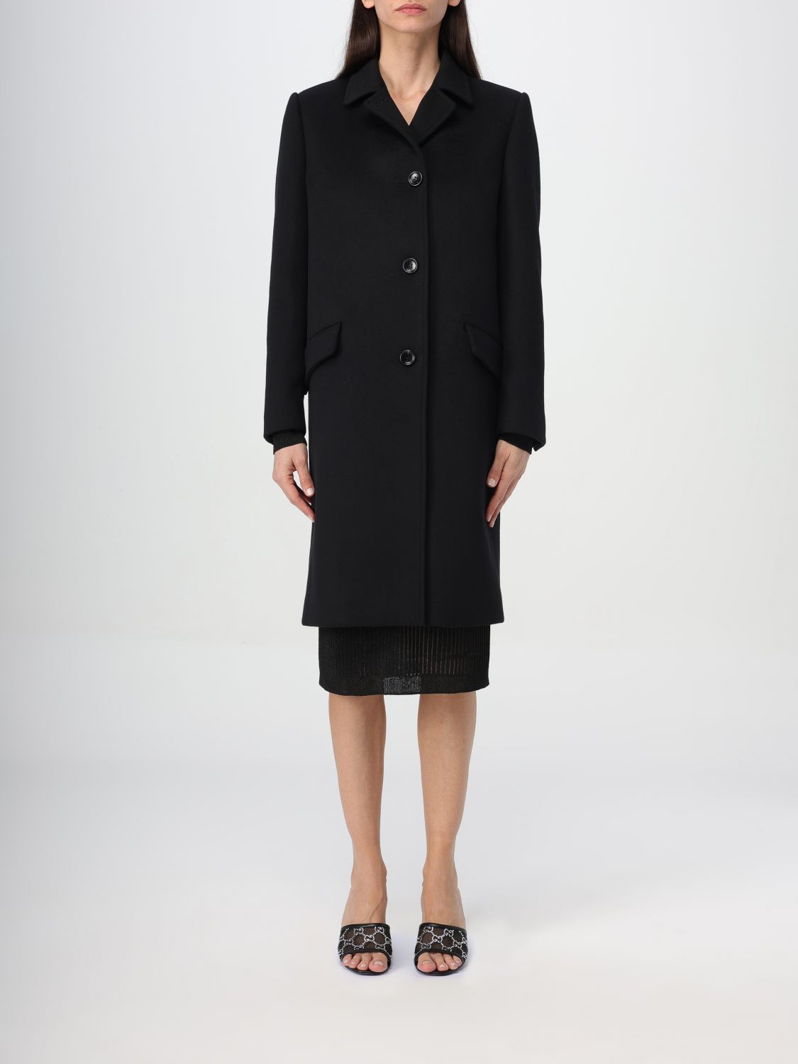 Gucci Coat GUCCI Woman color Black