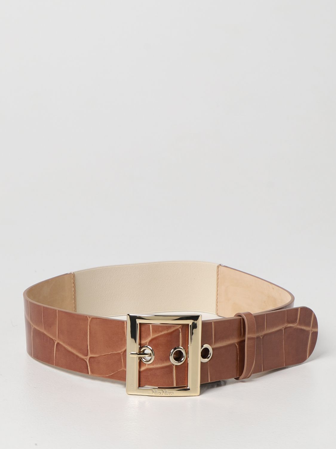 Max Mara Max Mara croco-print leather belt