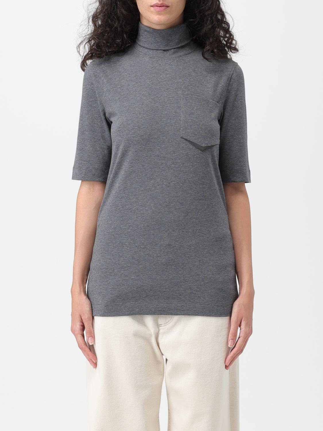 Brunello Cucinelli T-Shirt BRUNELLO CUCINELLI Woman colour Grey