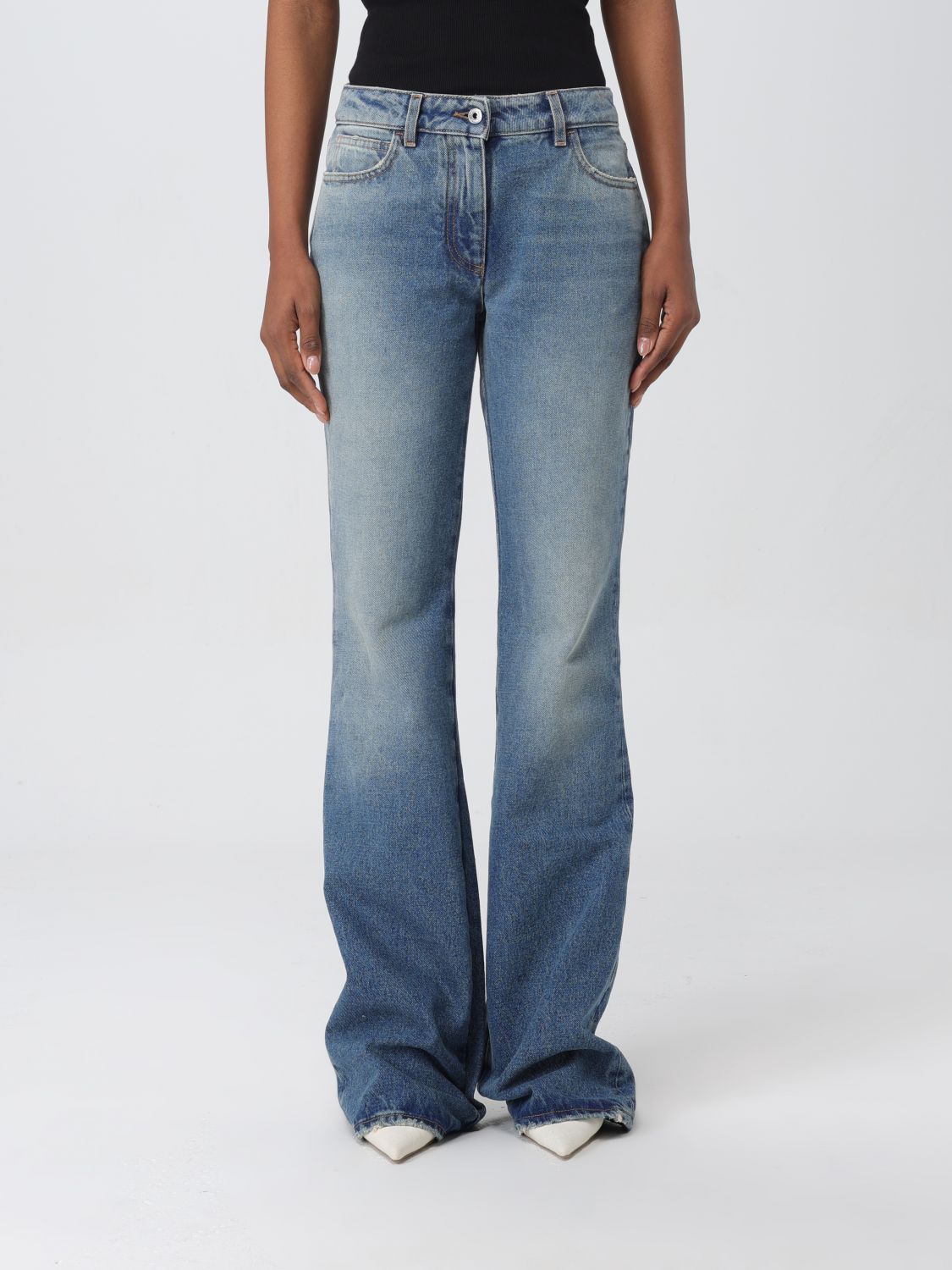 OFF-WHITE Jeans OFF-WHITE Woman colour Blue