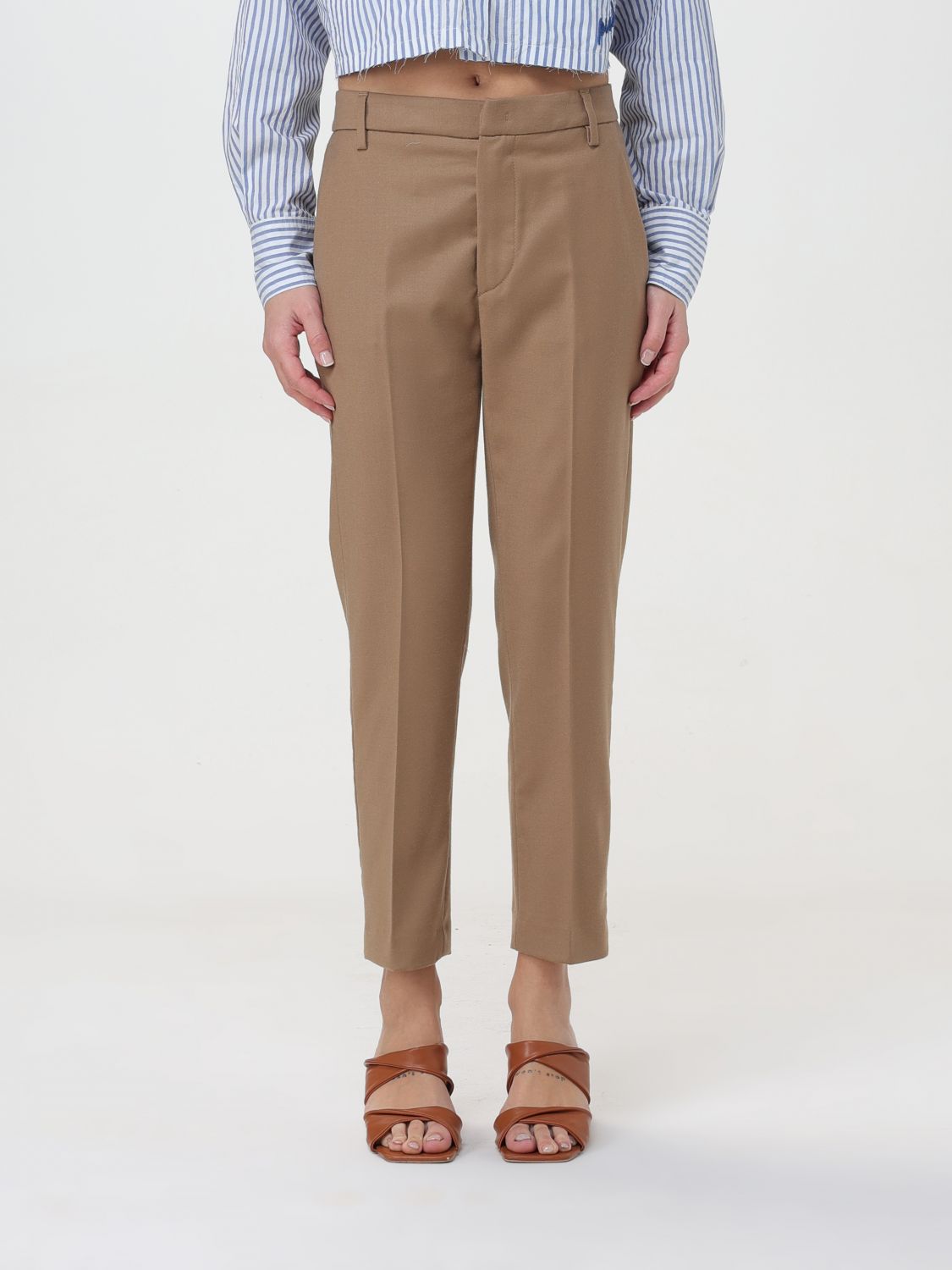 Dondup Trousers DONDUP Woman colour Camel