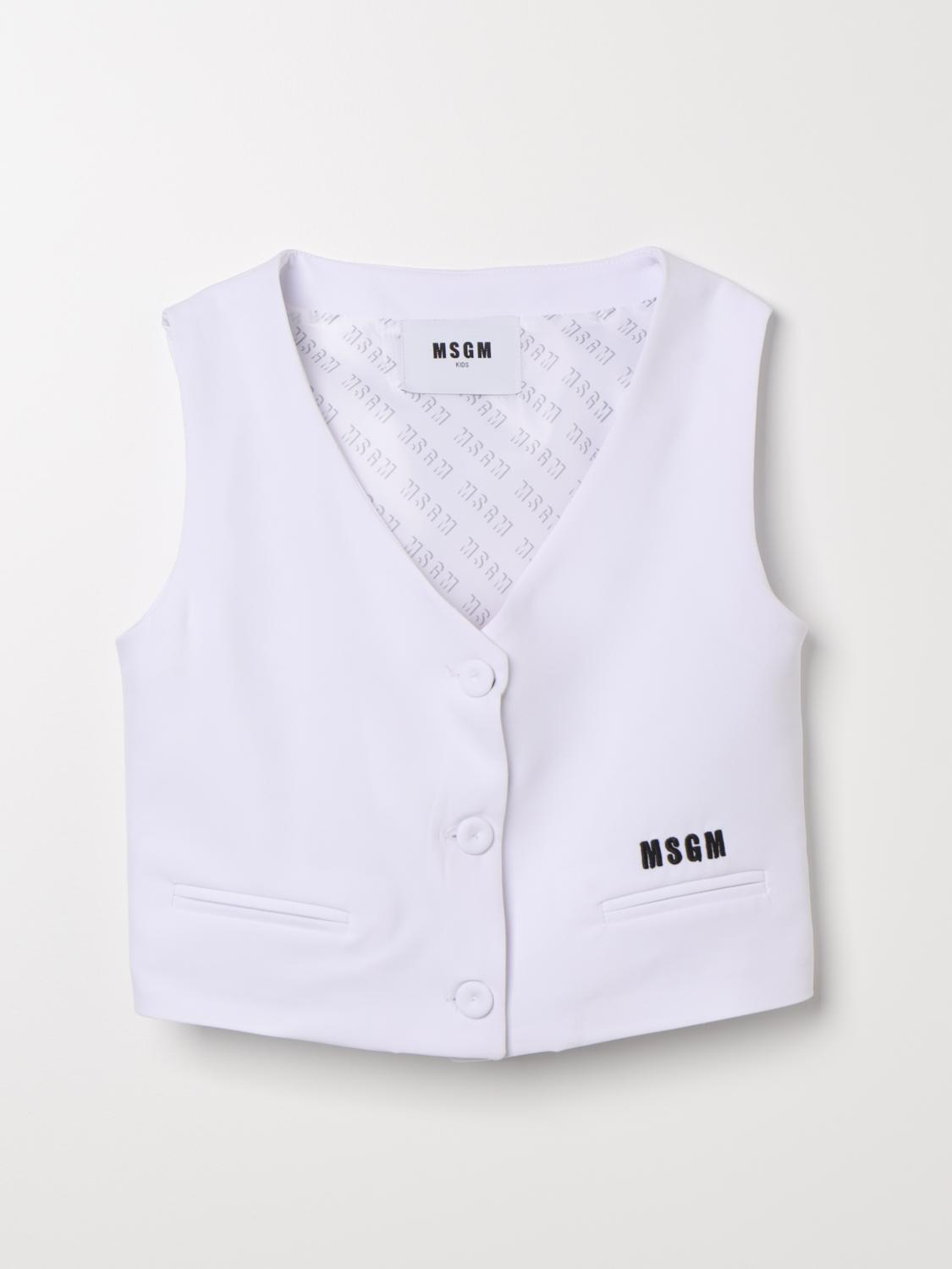 Msgm Kids Waistcoat MSGM KIDS Kids colour White