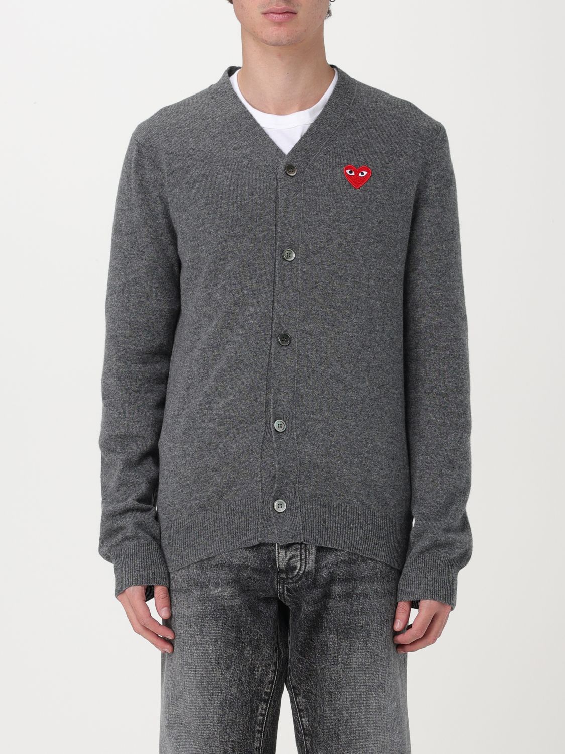 Comme Des Garçons Play Cardigan COMME DES GARCONS PLAY Men colour Grey