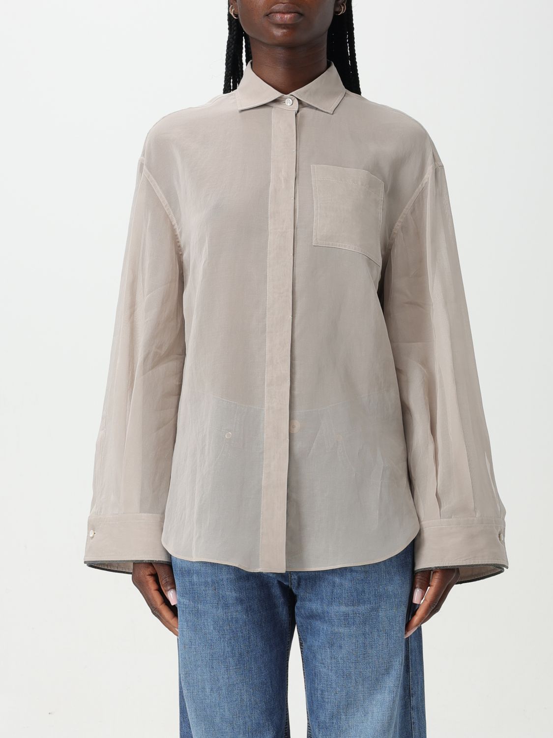 Brunello Cucinelli Shirt BRUNELLO CUCINELLI Woman colour Beige