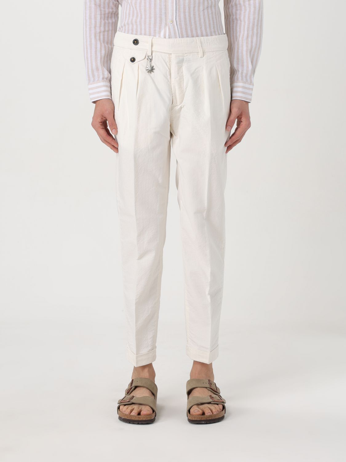 Manuel Ritz Trousers MANUEL RITZ Men colour White