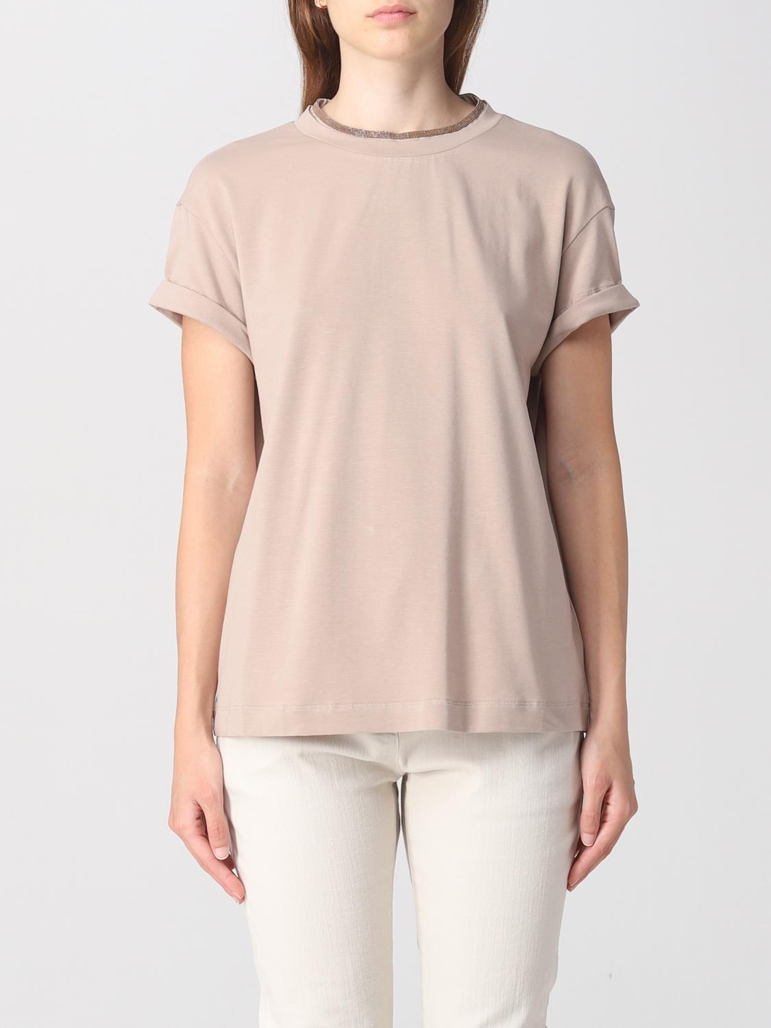 Brunello Cucinelli T-Shirt BRUNELLO CUCINELLI Woman colour Brown