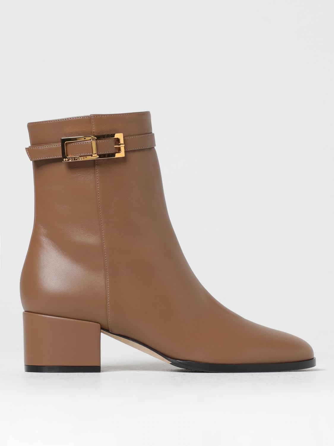 Sergio Rossi Flat Ankle Boots SERGIO ROSSI Woman colour Hazel