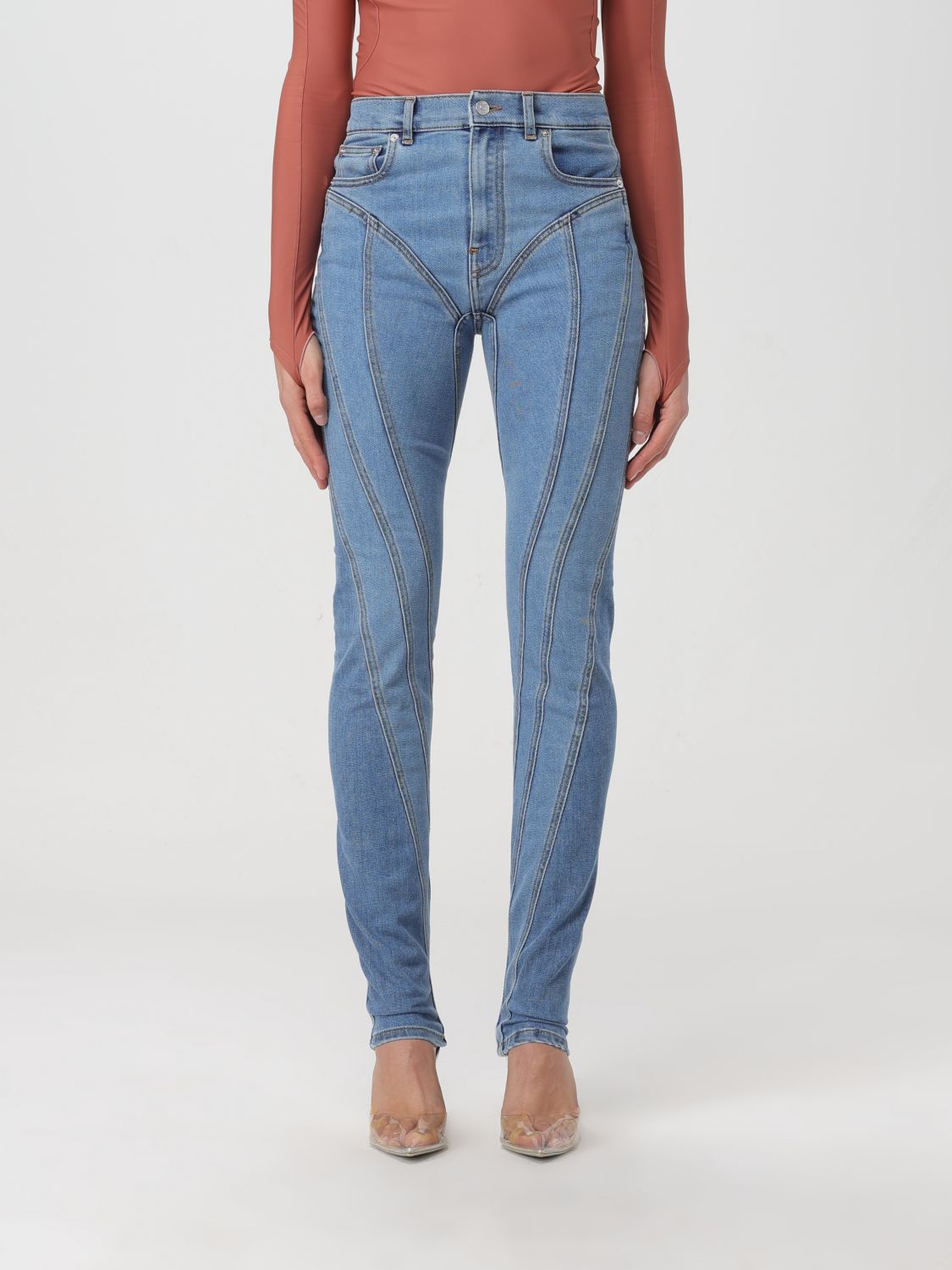 Mugler Jeans MUGLER Woman colour Blue