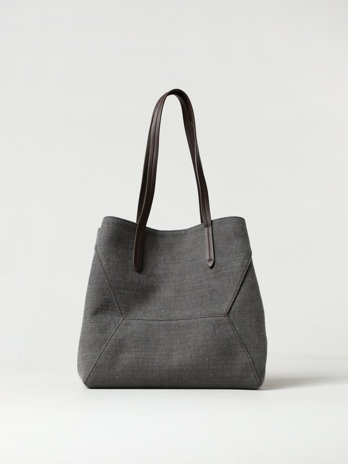 Brunello Cucinelli Tote Bags BRUNELLO CUCINELLI Woman colour Grey