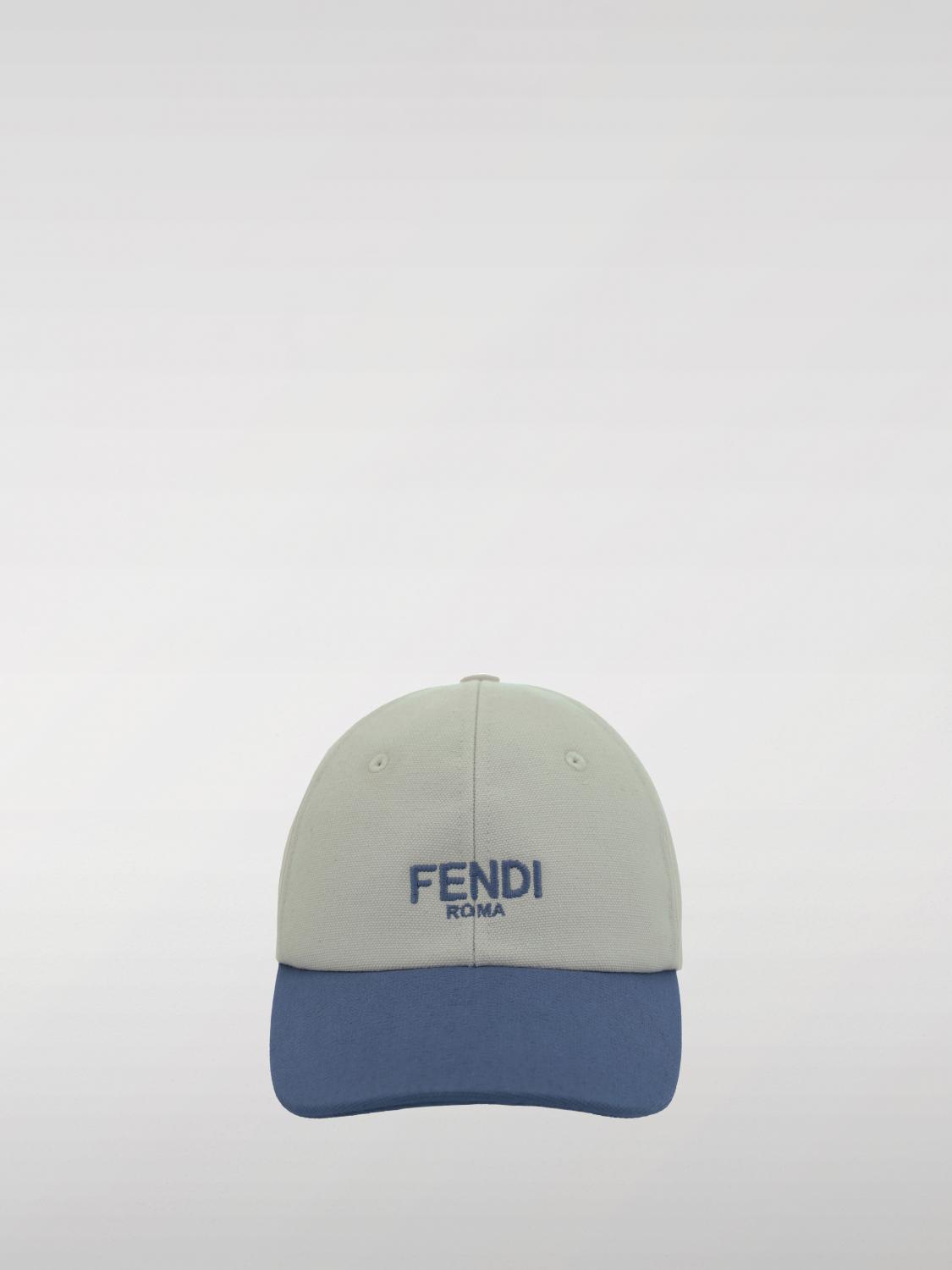 FENDI Hat FENDI Men color Gnawed Blue