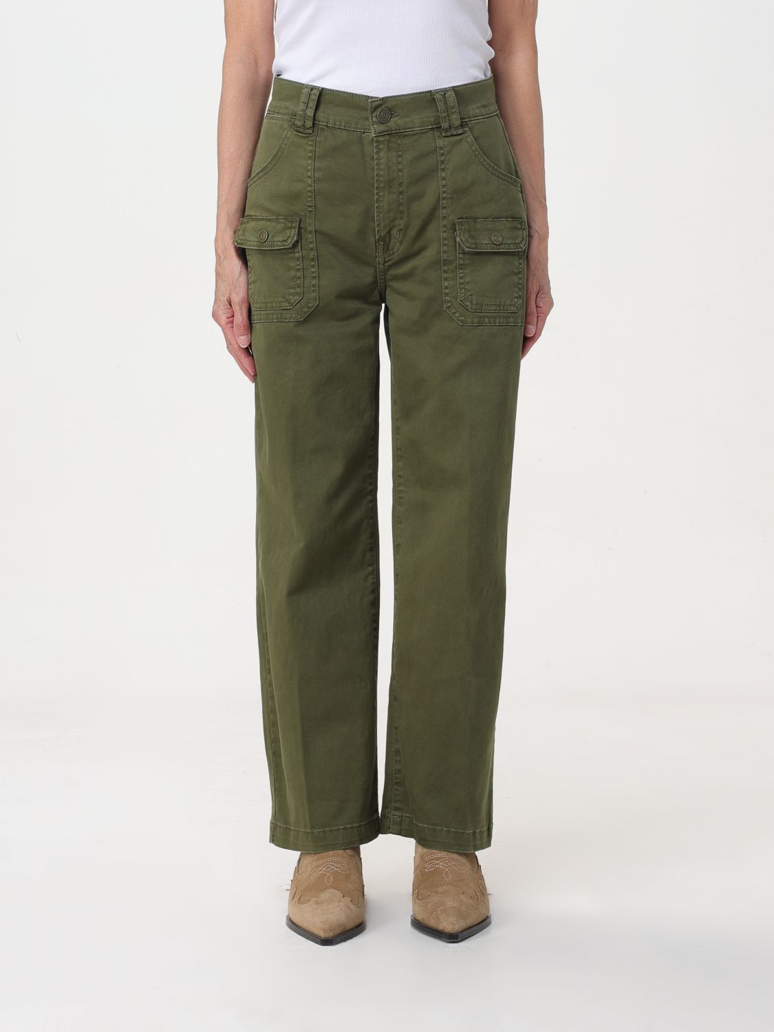 Frame Trousers FRAME Woman colour Green