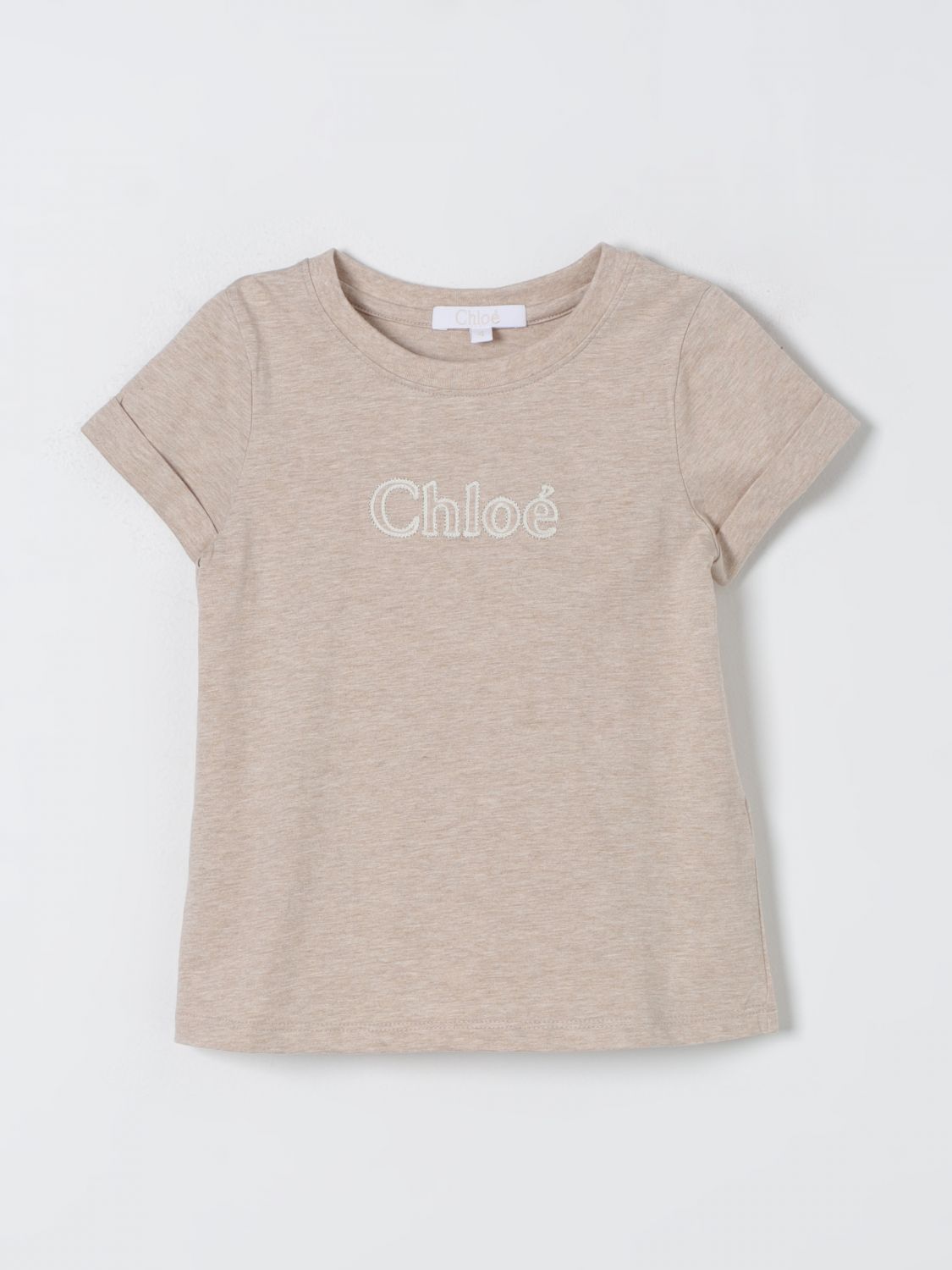 Chloé T-Shirt CHLOÉ Kids colour Beige