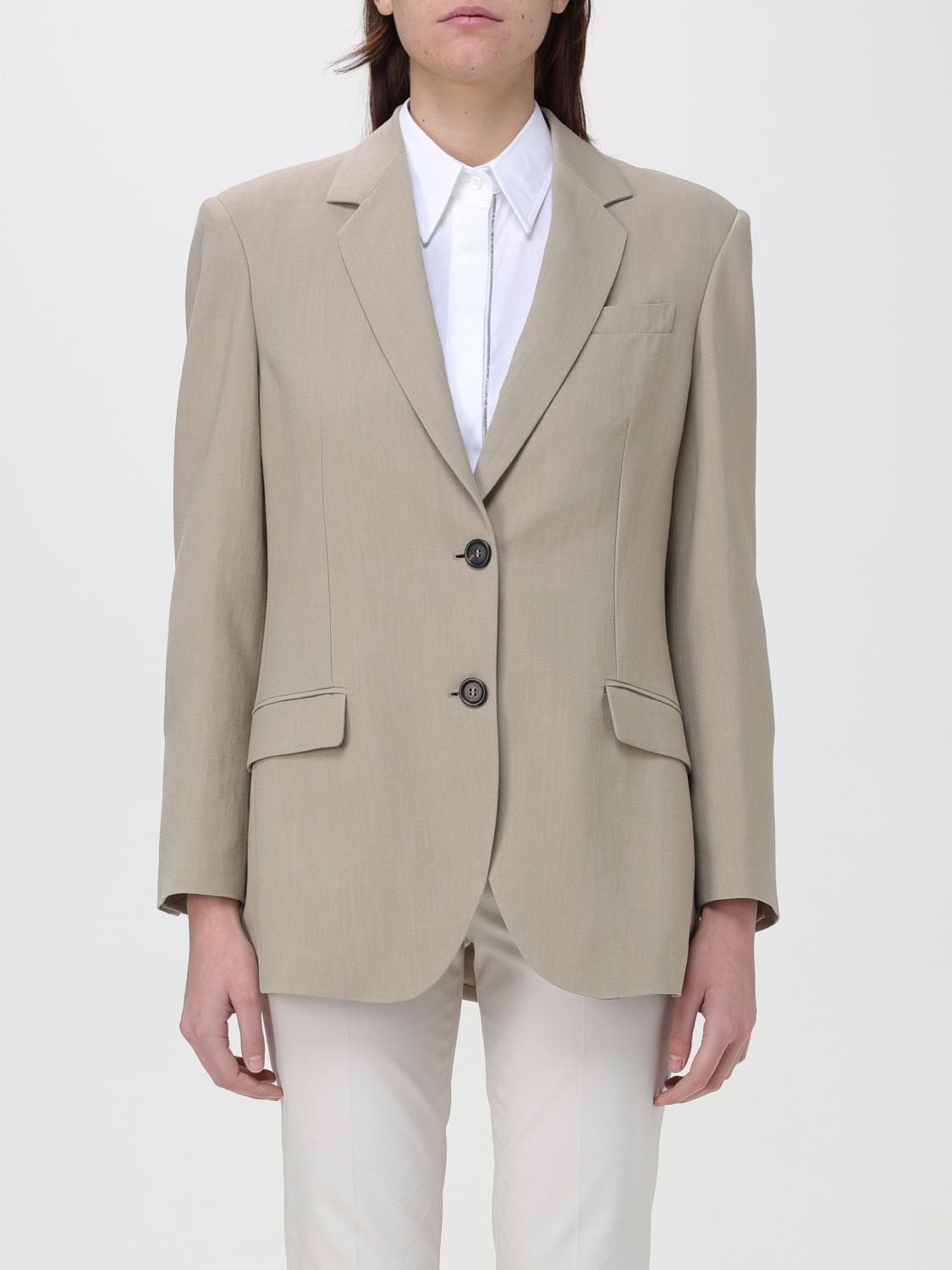 Brunello Cucinelli Blazer BRUNELLO CUCINELLI Woman colour Beige