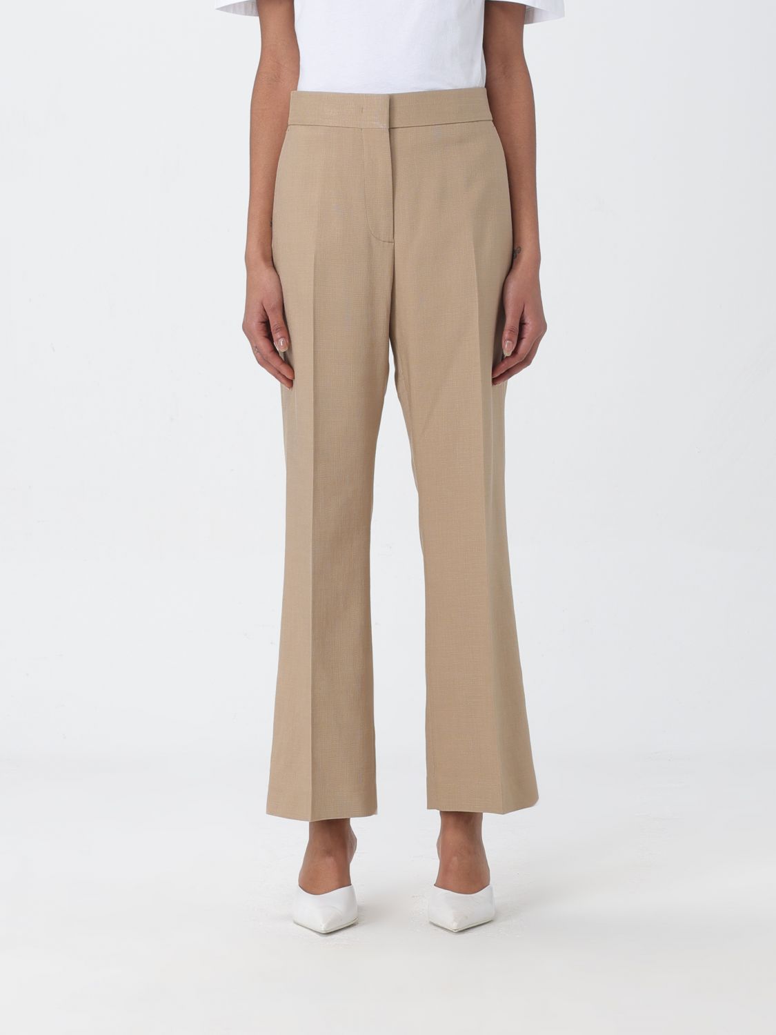 Msgm Trousers MSGM Woman colour Beige