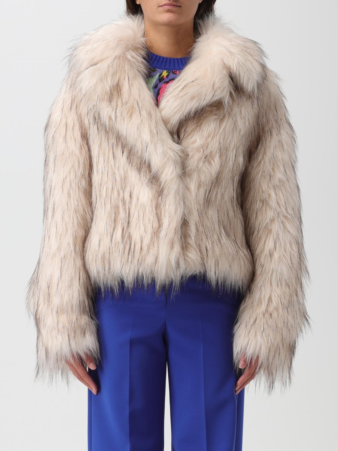 CHIARA FERRAGNI Fur Coats CHIARA FERRAGNI Woman colour Natural