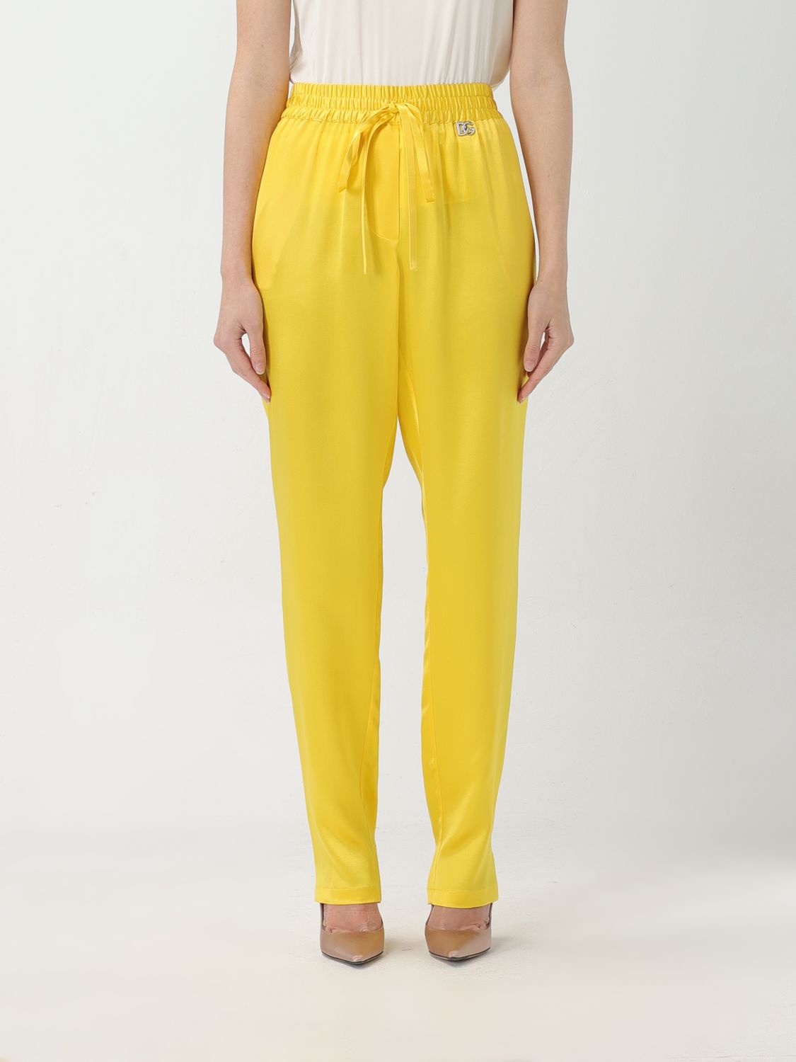 Dolce & Gabbana Trousers DOLCE & GABBANA Woman colour Yellow