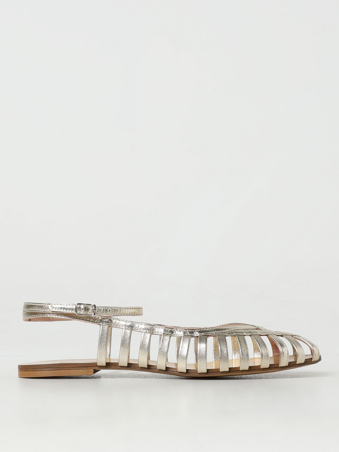 Anna F. Flat Sandals ANNA F. Woman colour Platinum