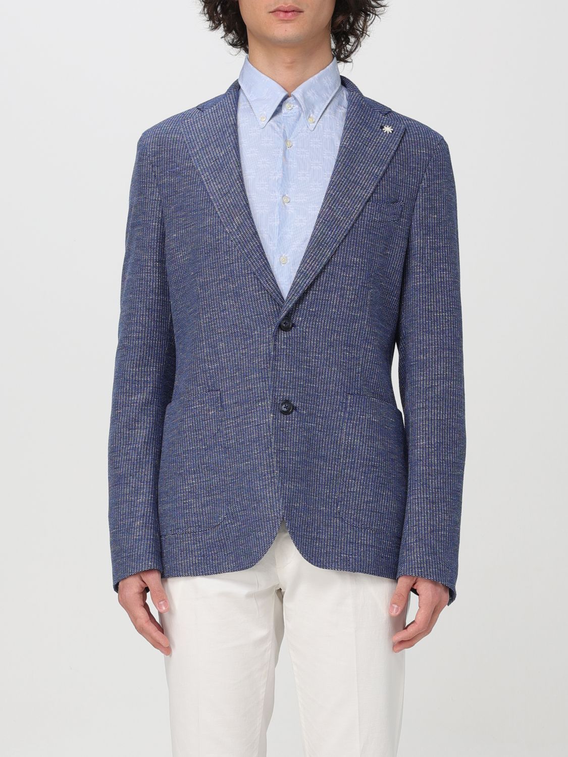 Manuel Ritz Blazer MANUEL RITZ Men colour Gnawed Blue