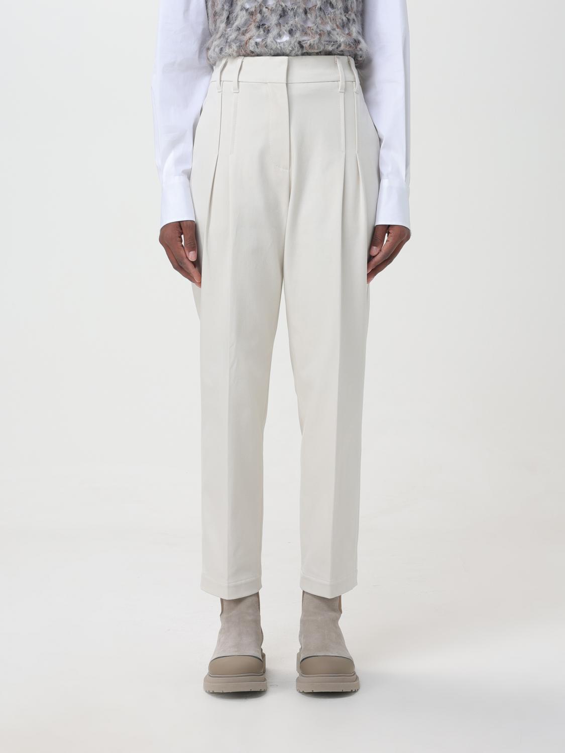 Brunello Cucinelli Trousers BRUNELLO CUCINELLI Woman colour White 1