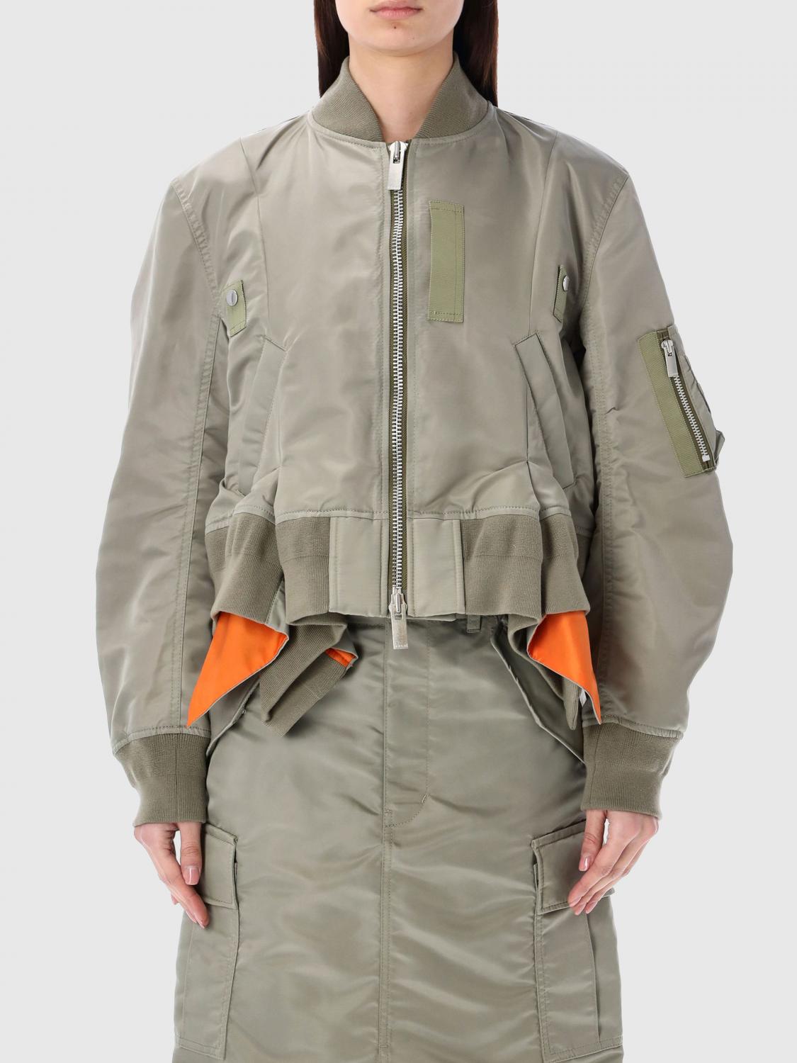 Sacai Jacket SACAI Woman color Sage