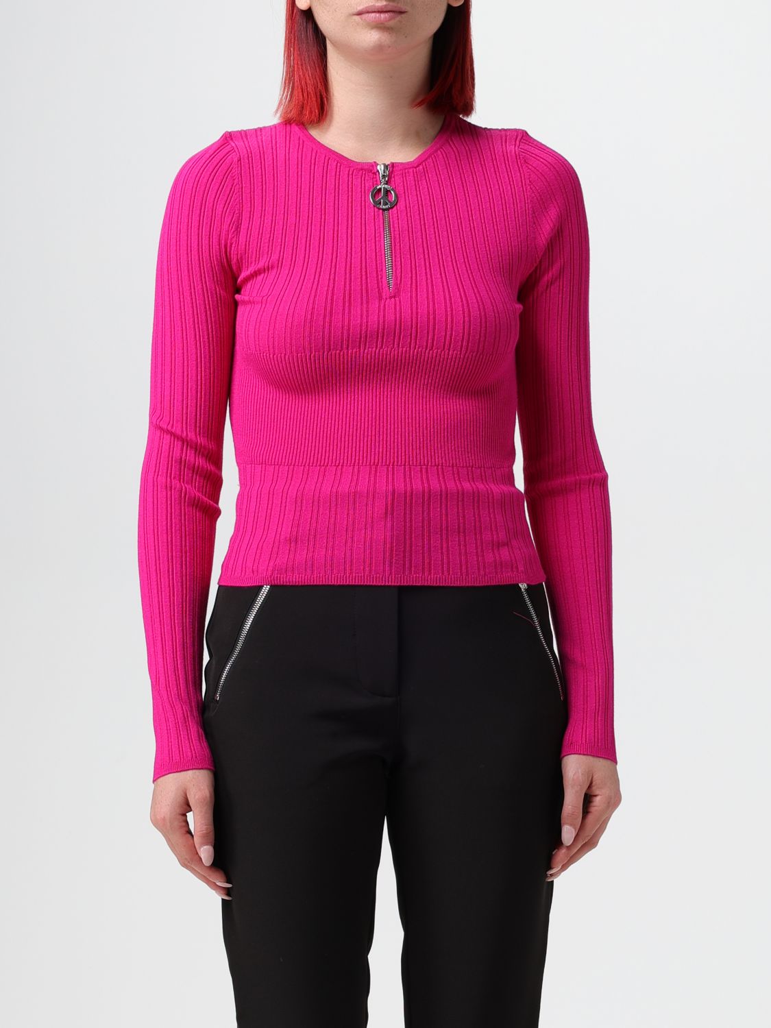 Moschino Jeans Jumper MOSCHINO JEANS Woman colour Fuchsia