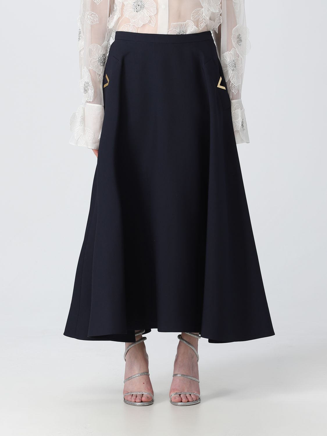 Valentino Skirt VALENTINO Woman colour Navy