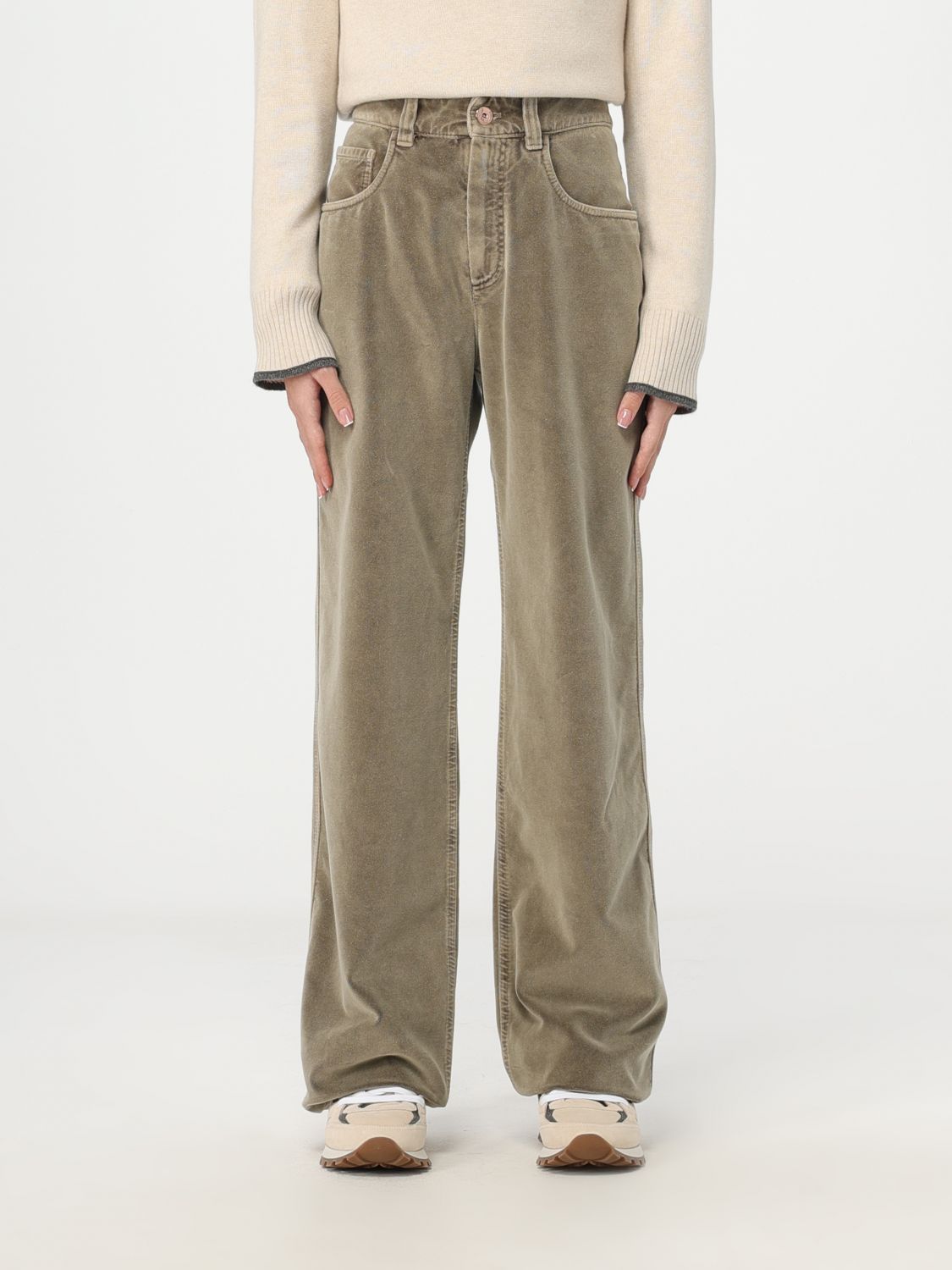 Brunello Cucinelli Trousers BRUNELLO CUCINELLI Woman colour Grey