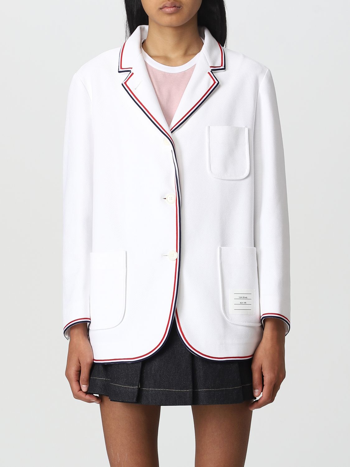 Thom Browne Jacket THOM BROWNE Woman colour White