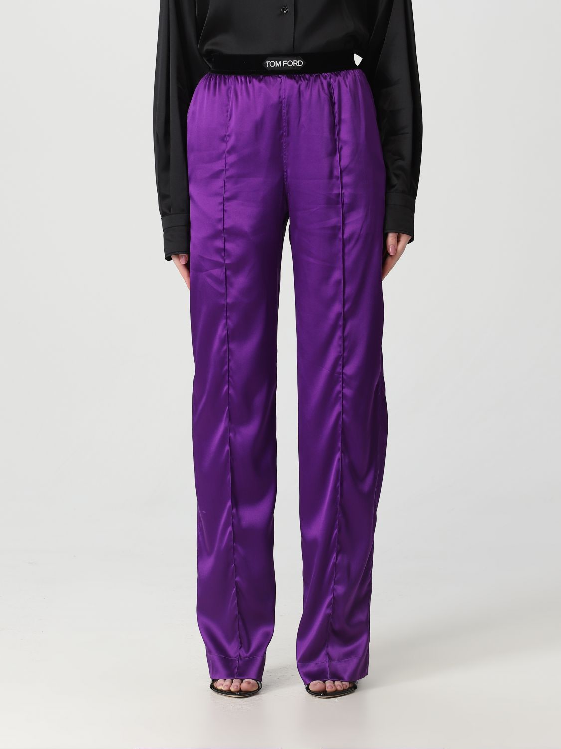 Tom Ford Trousers TOM FORD Woman colour Amethyst