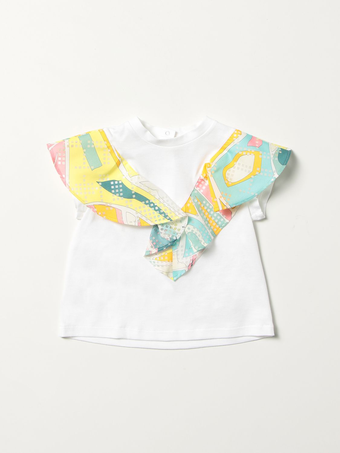 Emilio Pucci Emilio Pucci t-shirt with patterned rouches