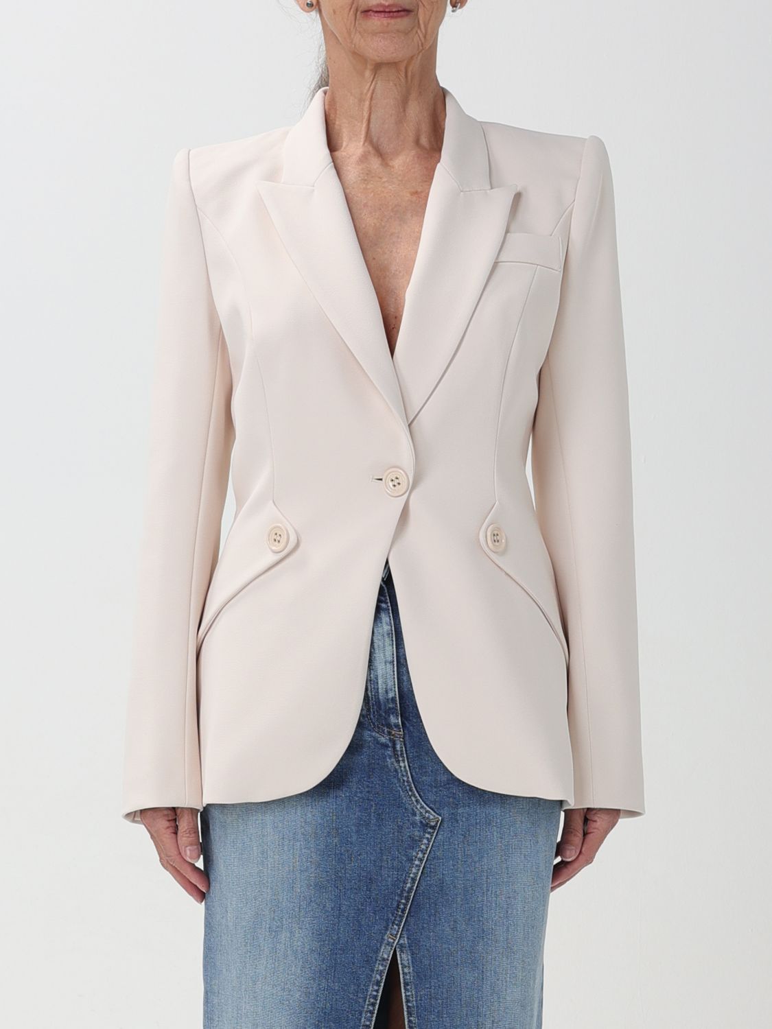 Elisabetta Franchi Blazer ELISABETTA FRANCHI Woman colour White