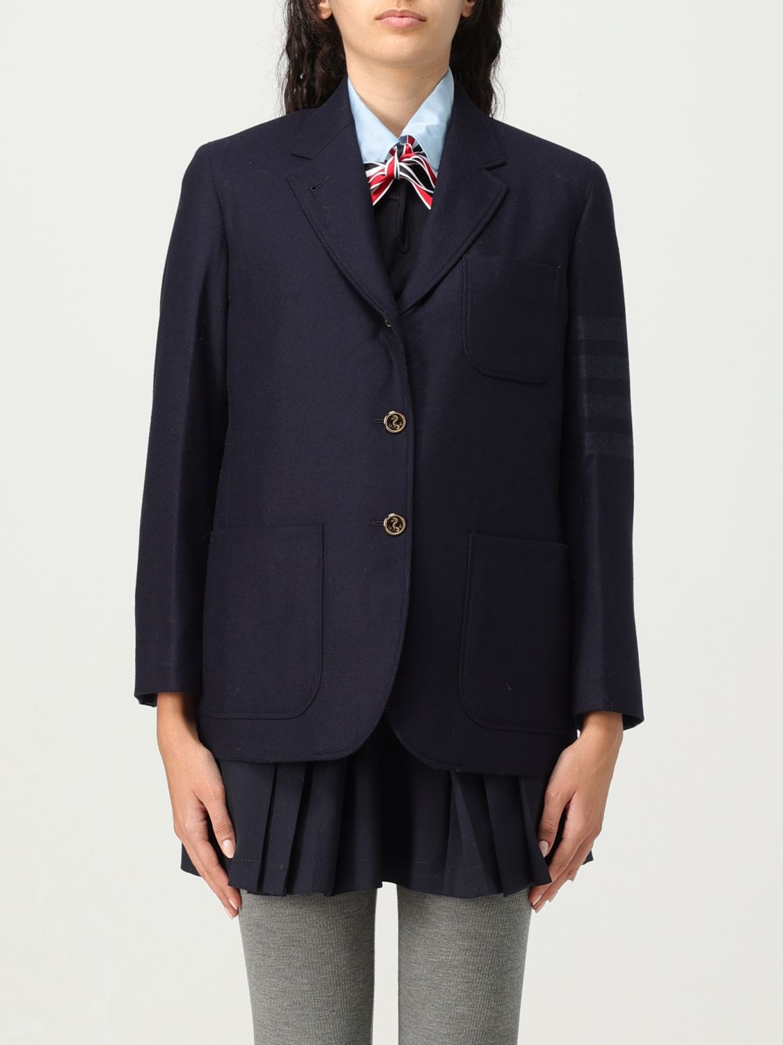 Thom Browne Blazer THOM BROWNE Woman colour Navy