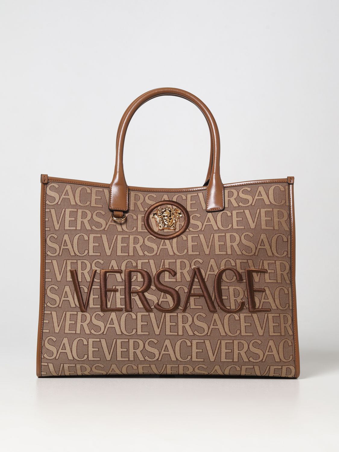 Versace Tote Bags VERSACE Woman colour Brown