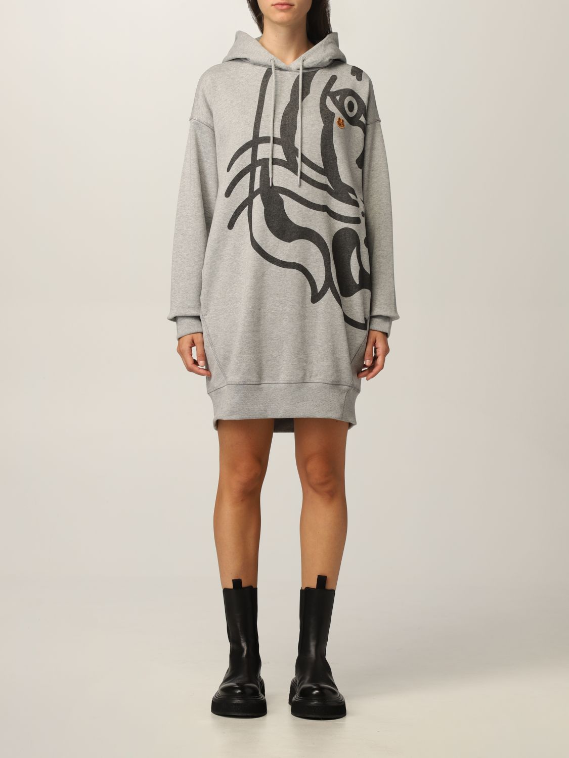 Kenzo Kenzo sweatshirt dress with tiger