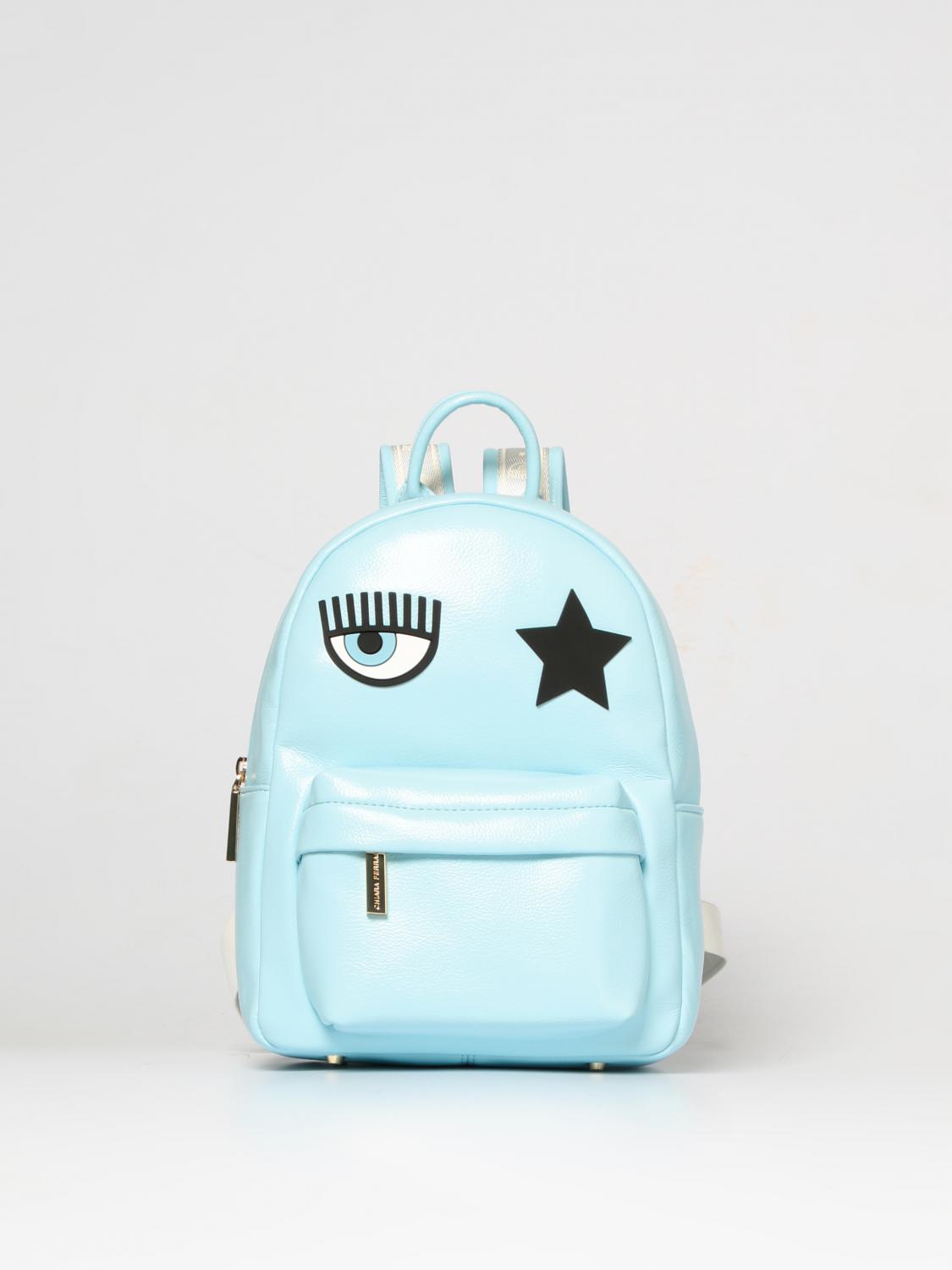 CHIARA FERRAGNI Backpack CHIARA FERRAGNI Woman colour Gnawed Blue