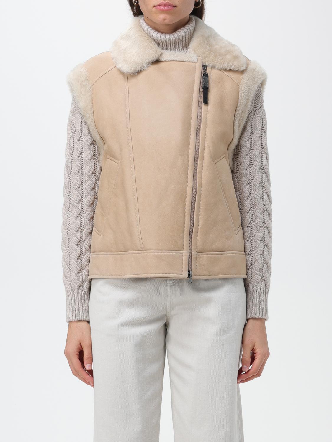 Brunello Cucinelli Waistcoat BRUNELLO CUCINELLI Woman colour Sand