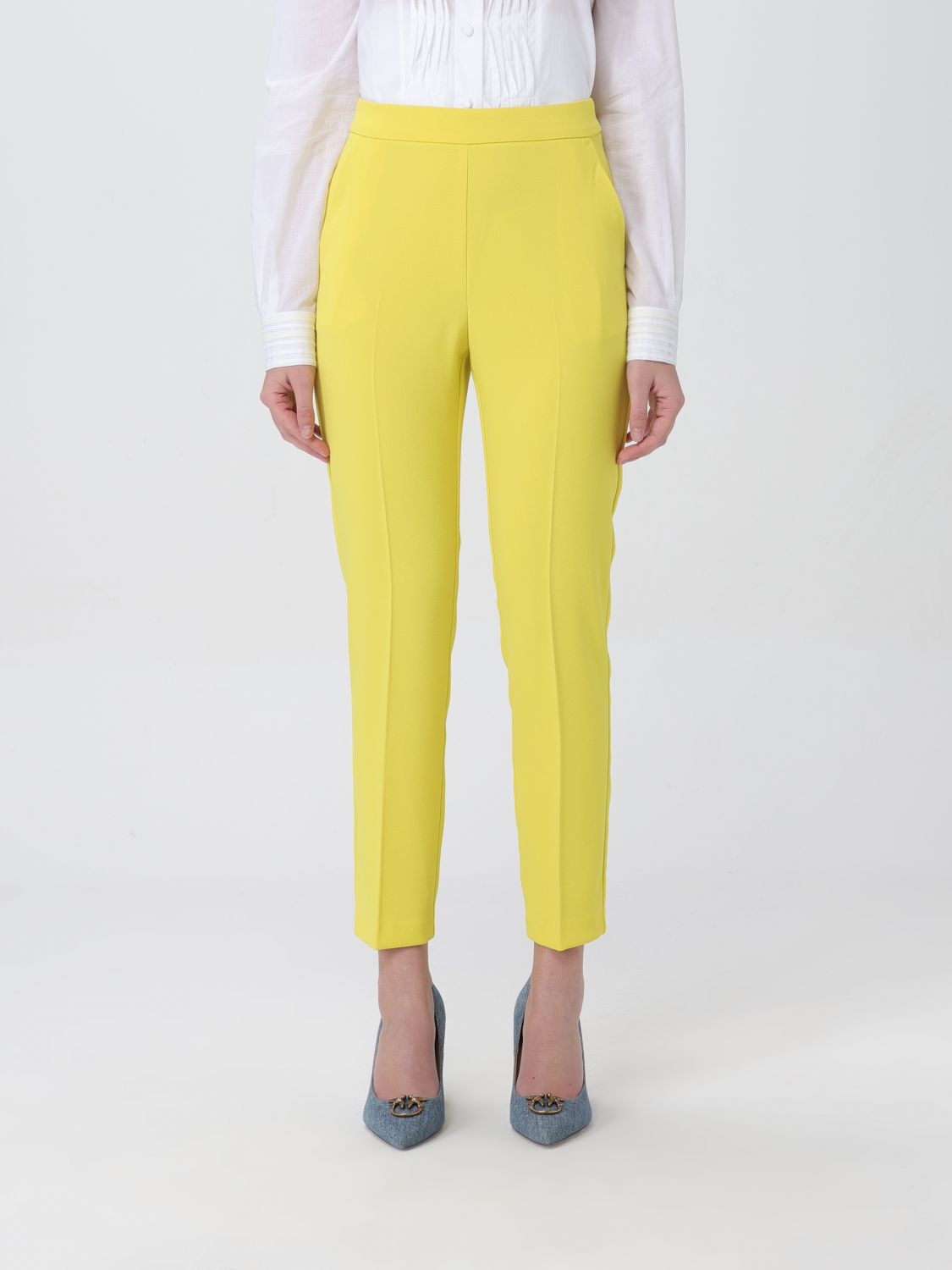 Pinko Trousers PINKO Woman colour Yellow