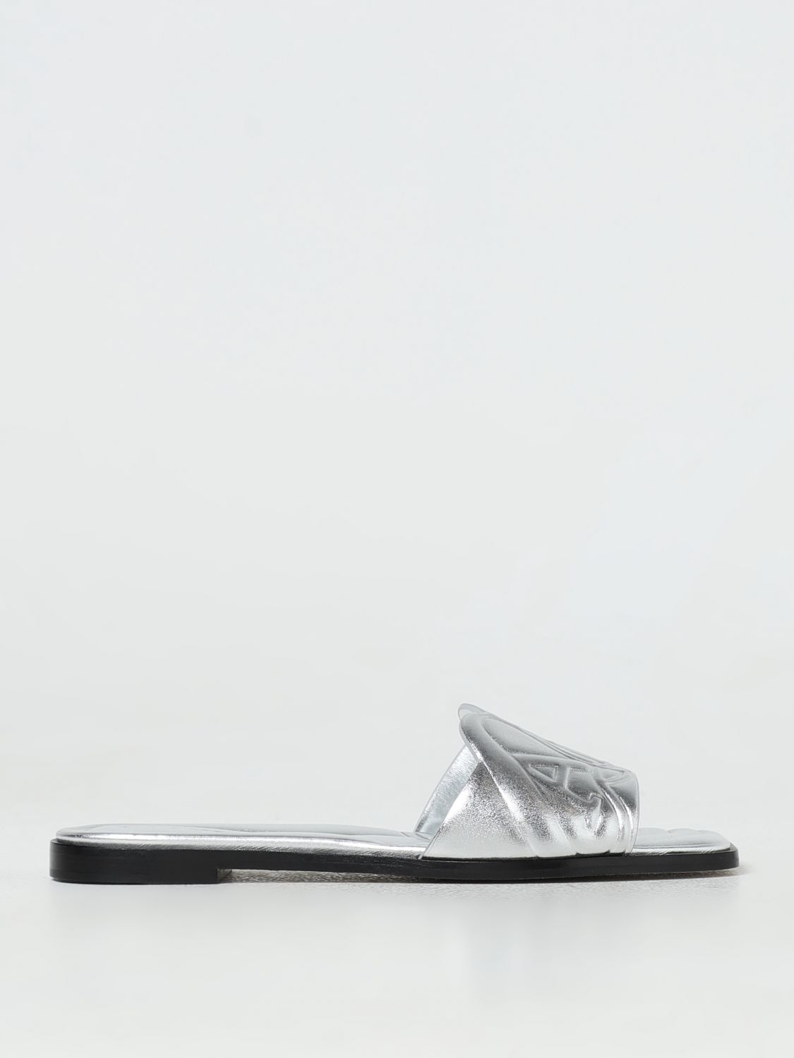 Alexander McQueen Flat Sandals ALEXANDER MCQUEEN Woman colour Silver