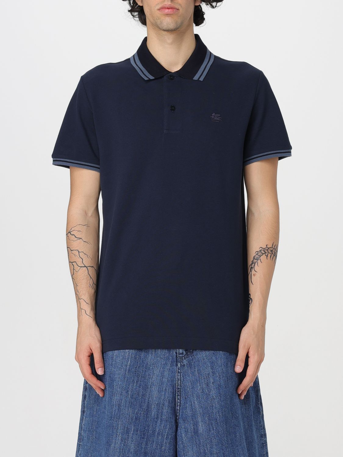 Etro Polo Shirt ETRO Men color Blue