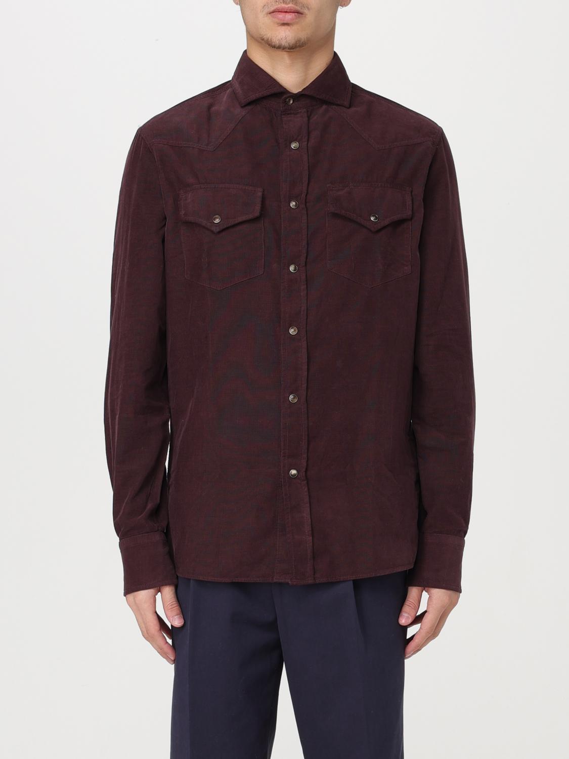 Brunello Cucinelli Shirt BRUNELLO CUCINELLI Men colour Burgundy