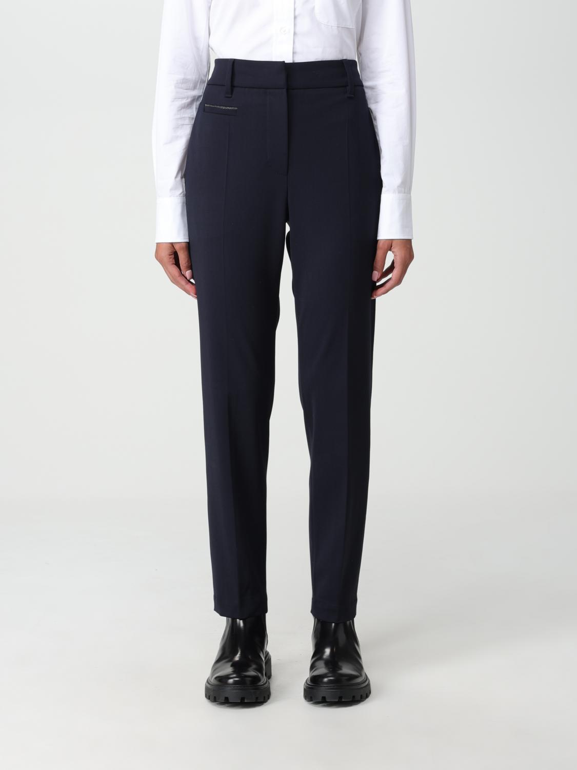 Brunello Cucinelli Trousers BRUNELLO CUCINELLI Woman colour Blue