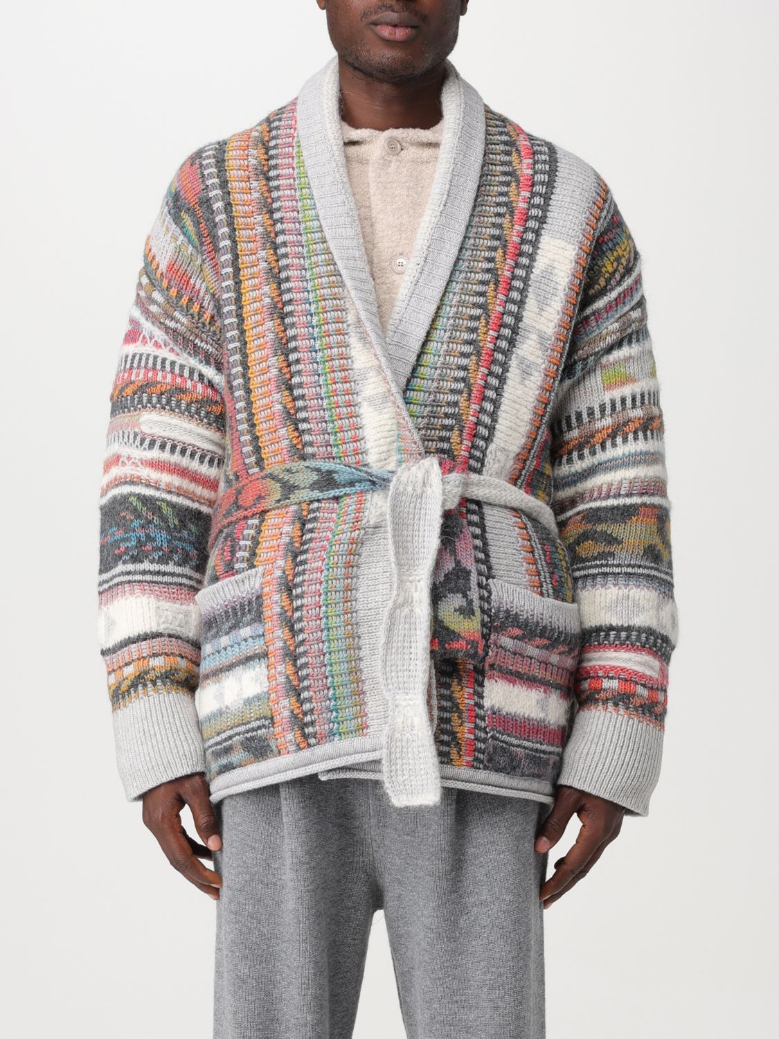 Laneus Cardigan LANEUS Men colour Multicolor