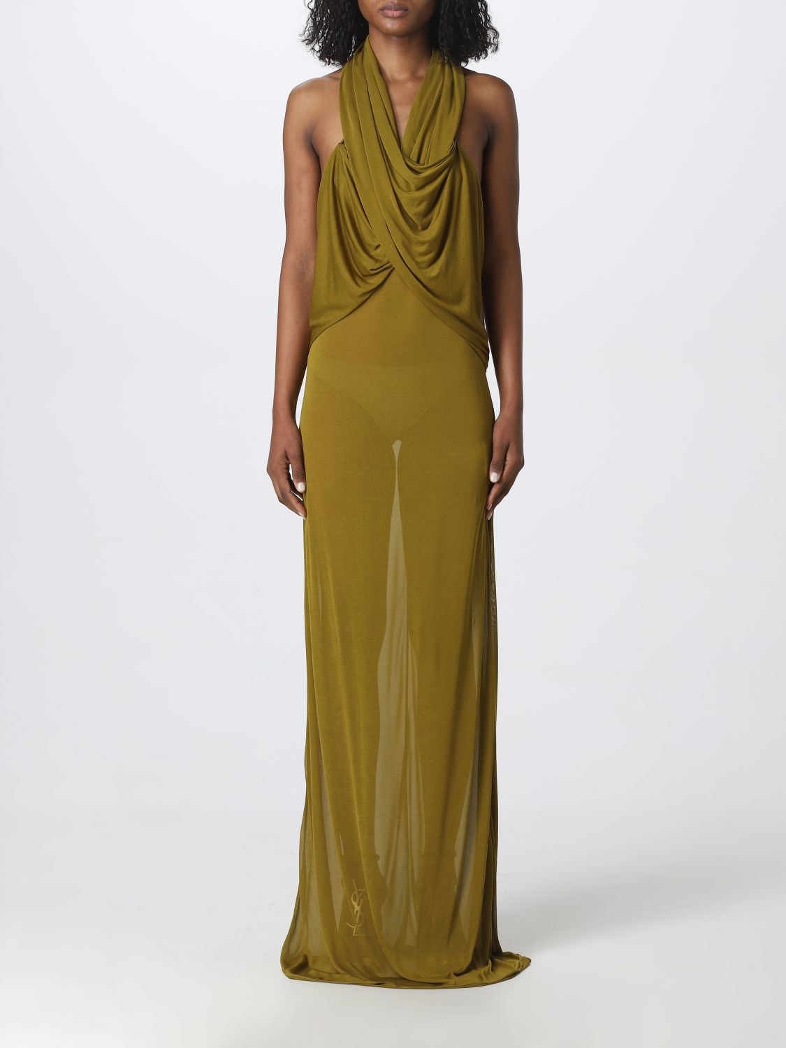 Saint Laurent Dress SAINT LAURENT Woman colour Gold