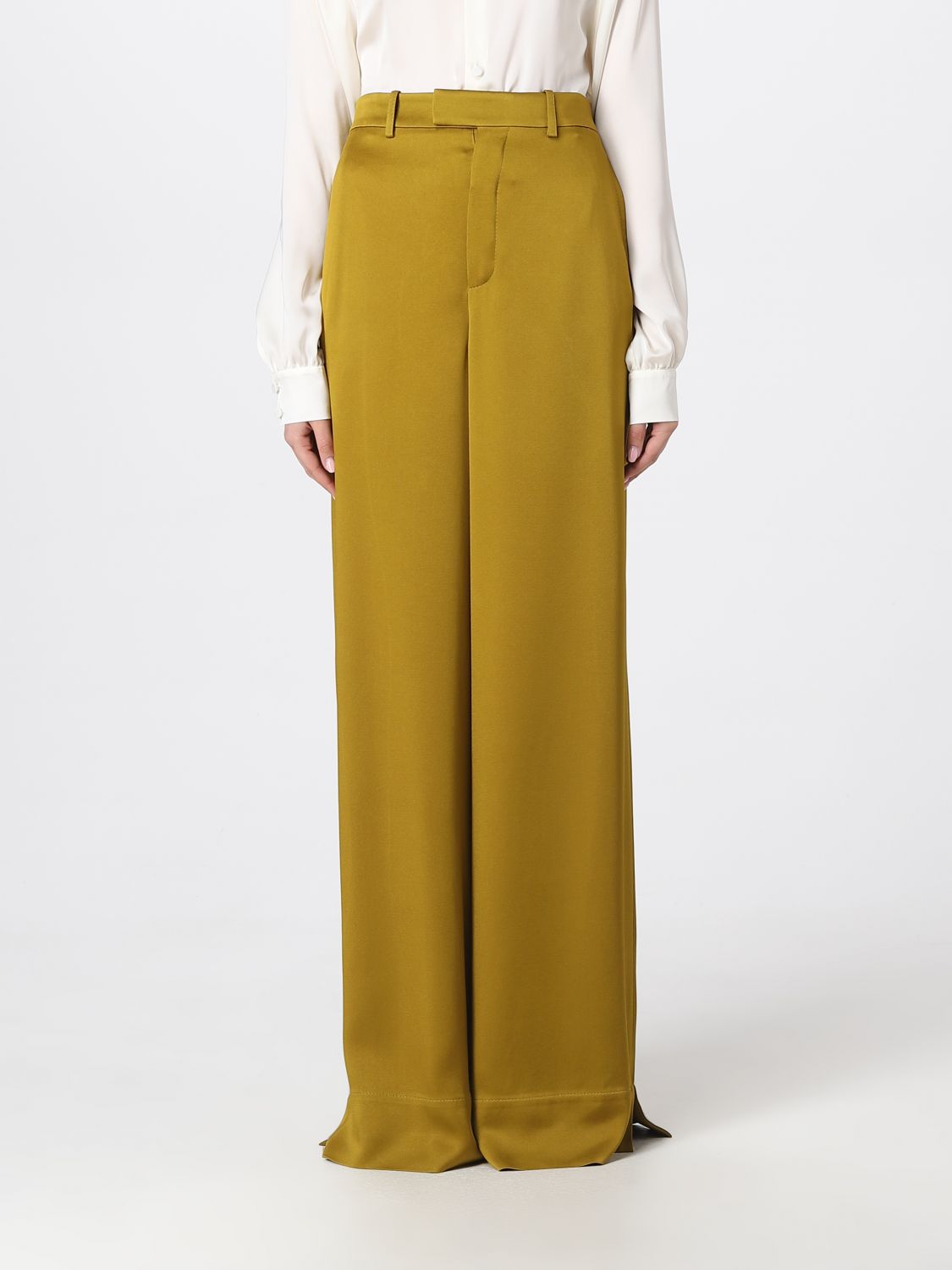 Saint Laurent Trousers SAINT LAURENT Woman colour Green