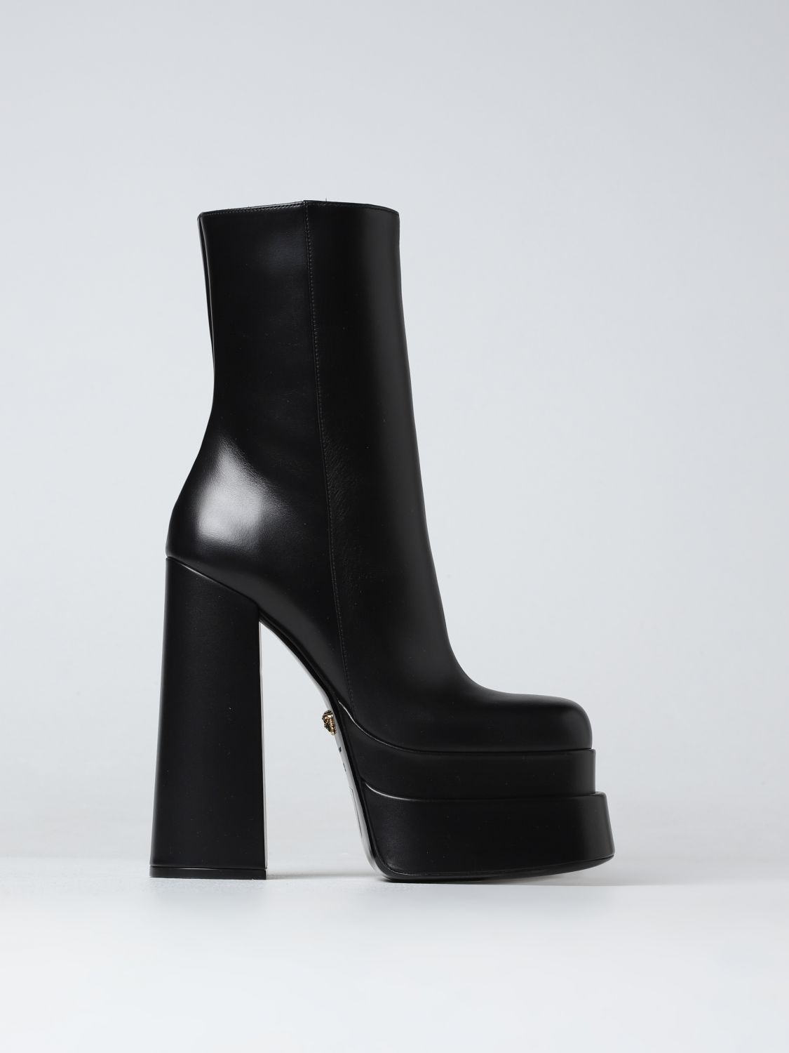 Versace Flat Ankle Boots VERSACE Woman colour Black