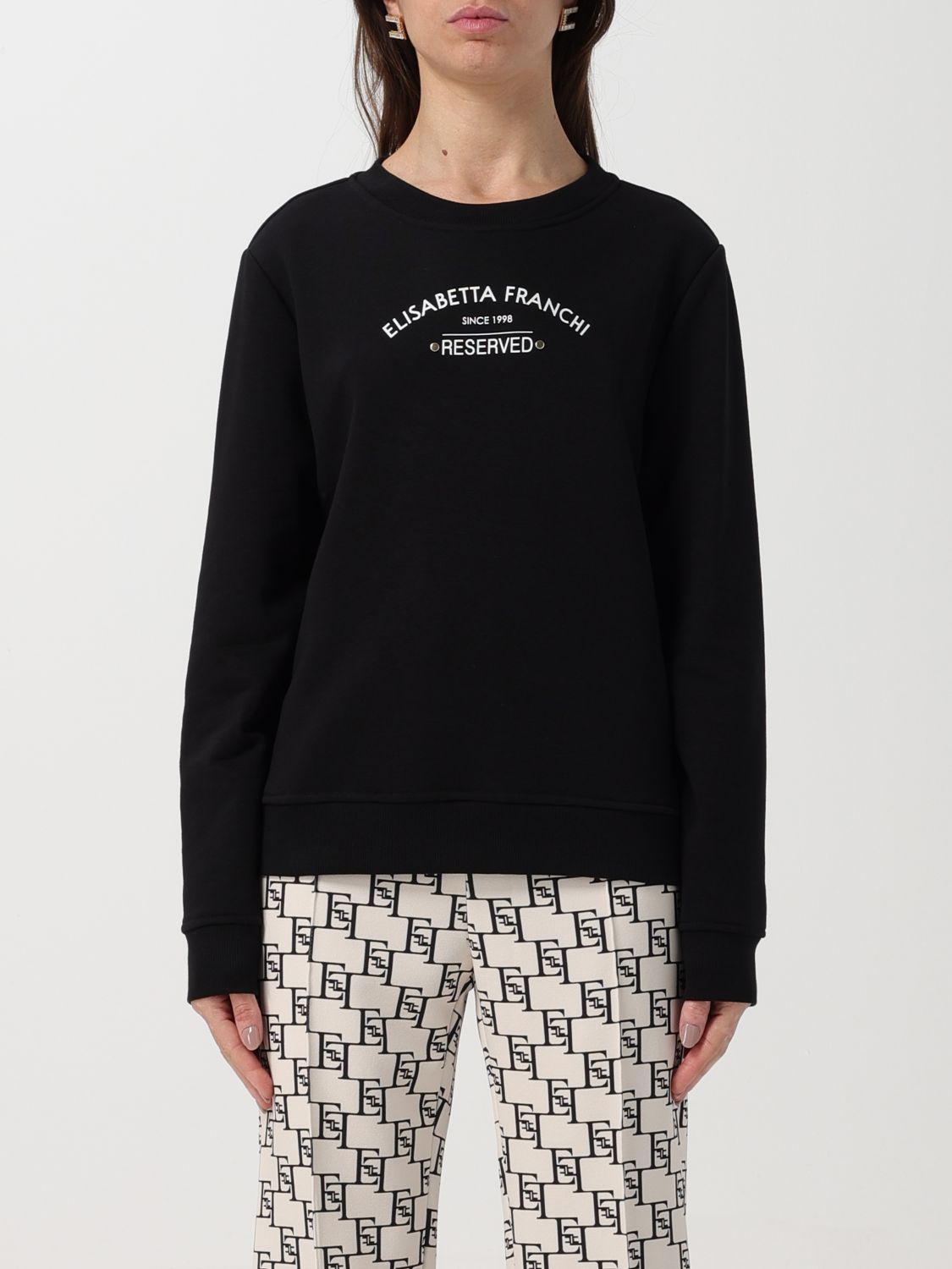 Elisabetta Franchi Sweatshirt ELISABETTA FRANCHI Woman colour Black