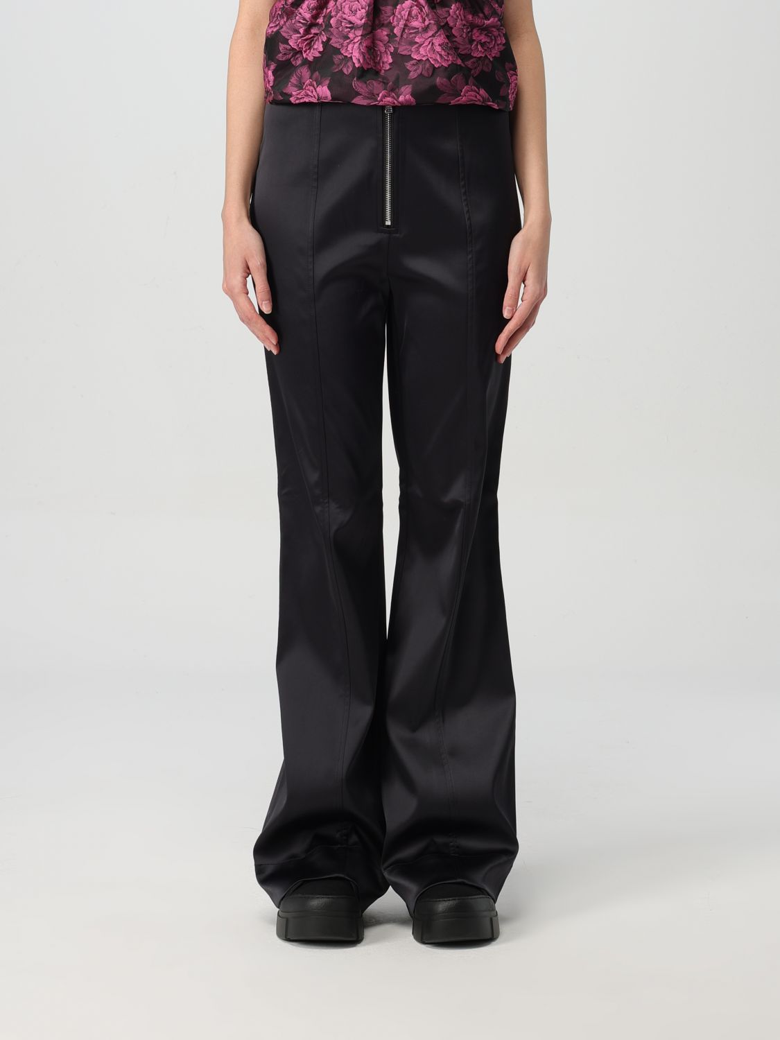 Ganni Trousers GANNI Woman colour Black